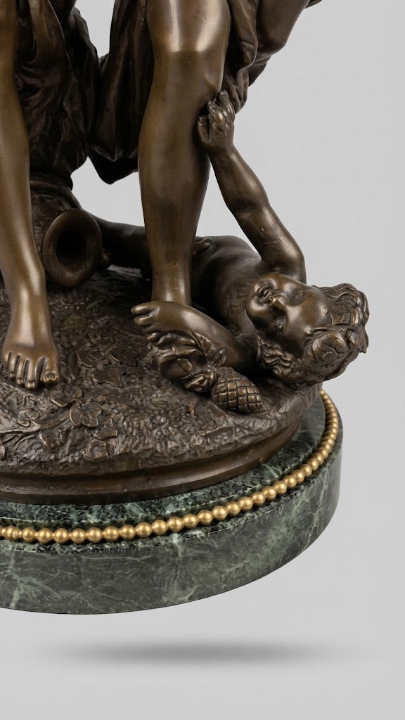 Französische Bronze-Figurengruppe im Stil von Clodion Frankreich, 19. Jahrhundert