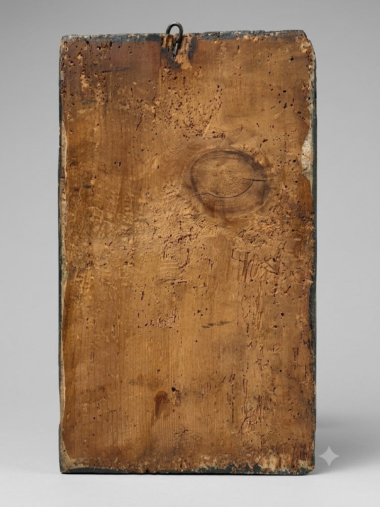 Seltene Memento Mori Totentafel – Handbemalt und gefasst, um 1900