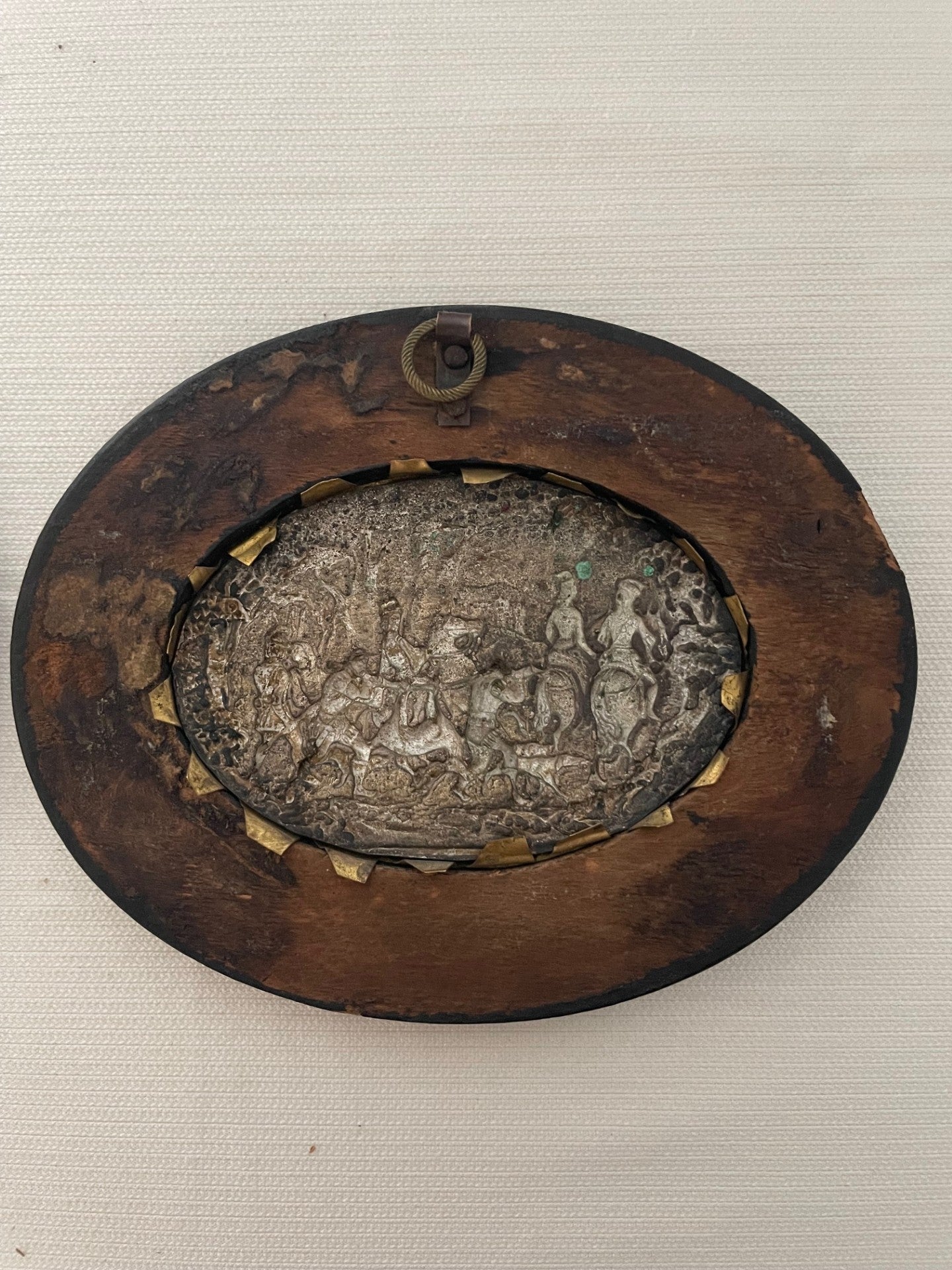 Paar versilberte Kupfer-Reliefs (um 1800)
