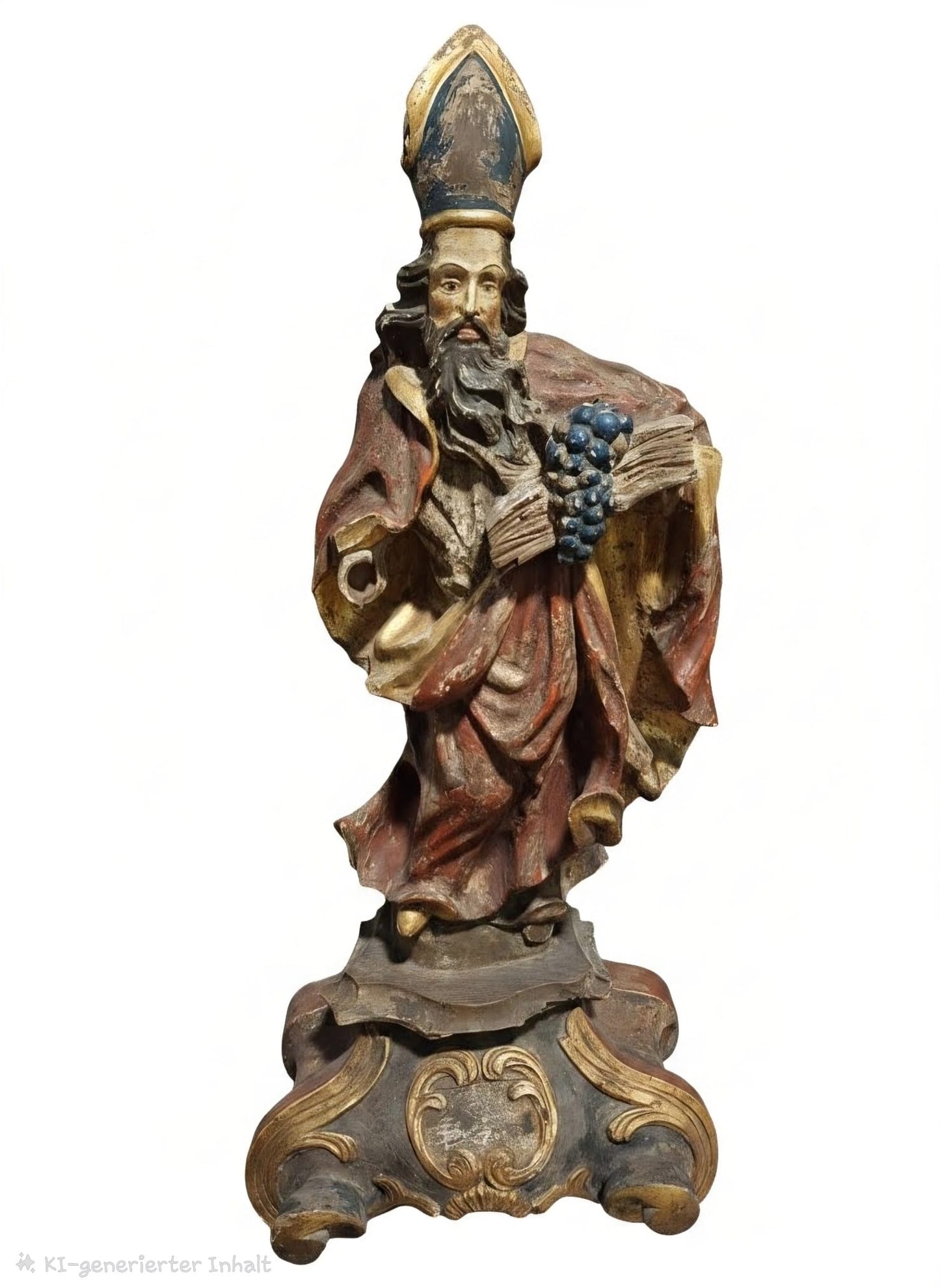 Hl. Urban mit Weintraube auf Prunksockel – Südtirol um 1850 (Kirchenqualität)