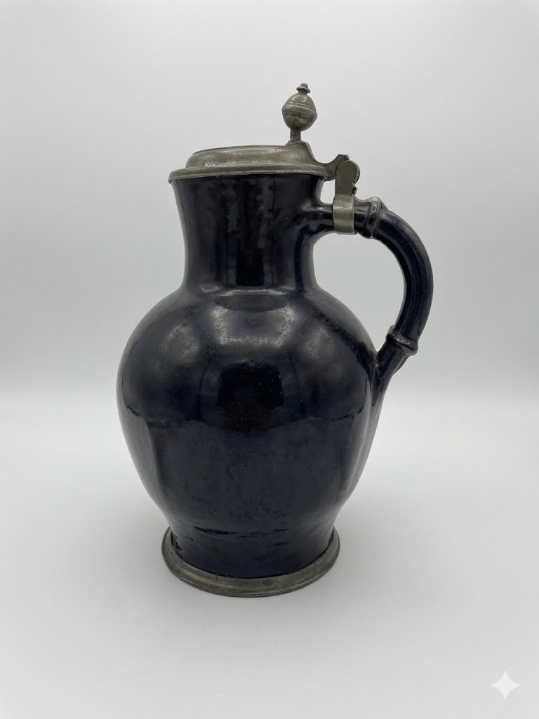 Prachtvoller Barock-Krug mit Zinndeckel