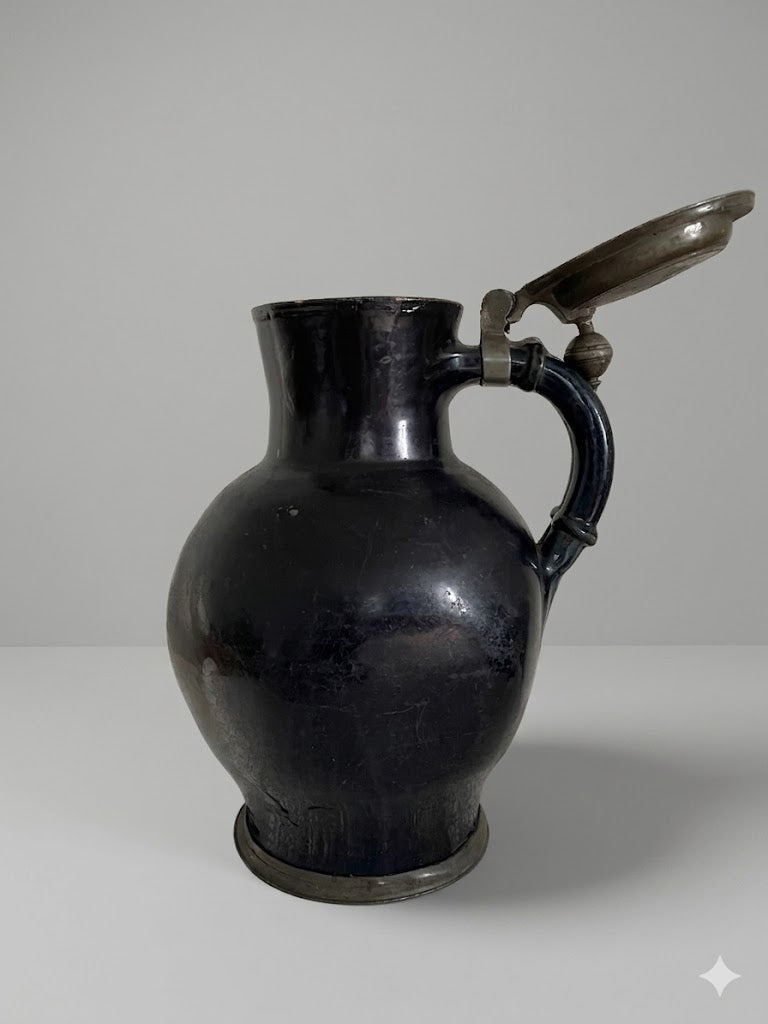 Prachtvoller Barock-Krug mit Zinndeckel
