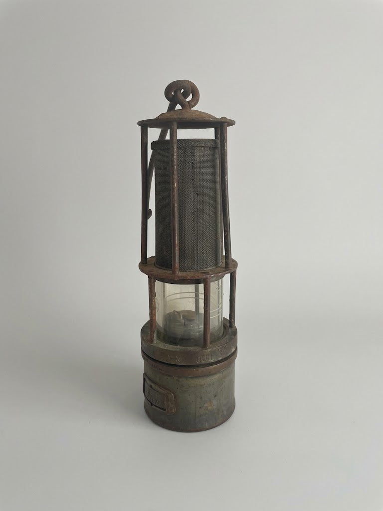 Antike Bergmannslampe / Wetterlampe (Davy-Sicherheitslampe) – Wohl Deutschland, um 1900