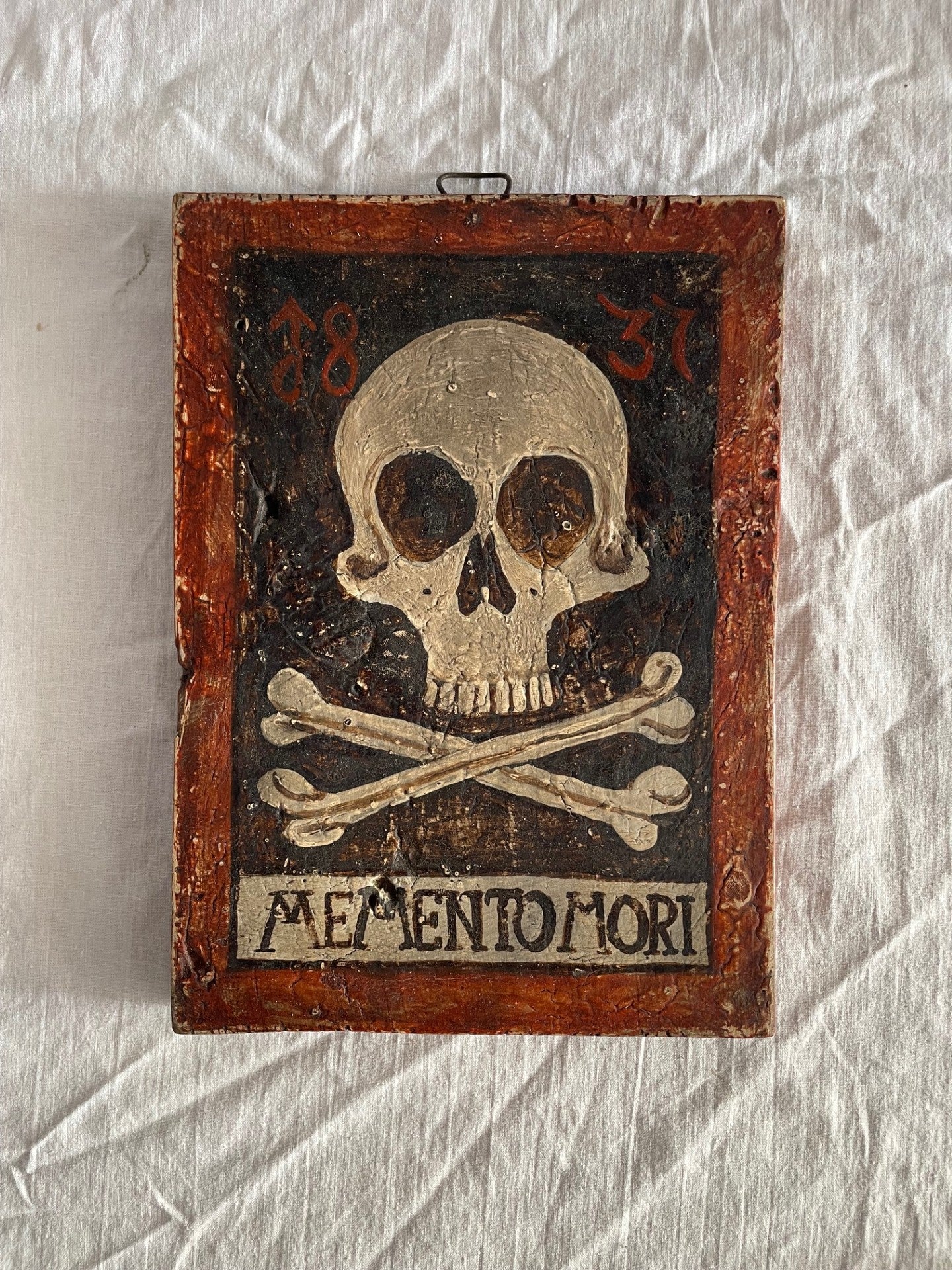 Antike Memento Mori Tafel der Vergänglichkeit (Jahr 1831)