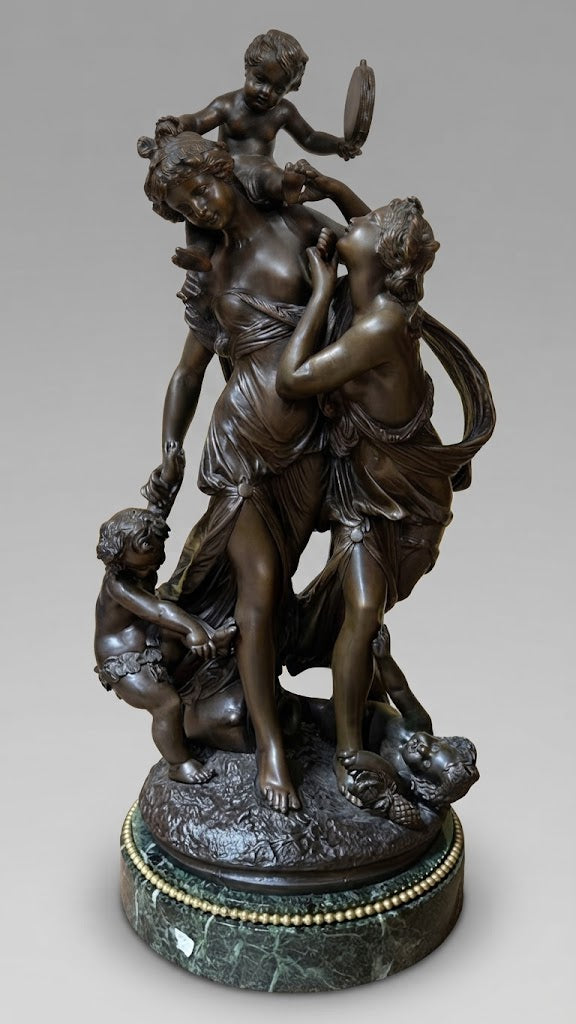 Französische Bronze-Figurengruppe im Stil von Clodion Frankreich, 19. Jahrhundert