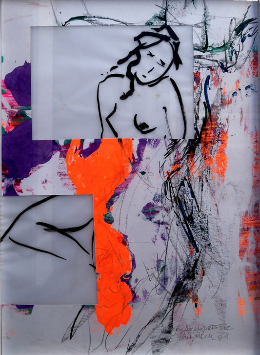DIE FENSTERGUCKERIN (2021) – Originales Kunstwerk im Objektrahmen