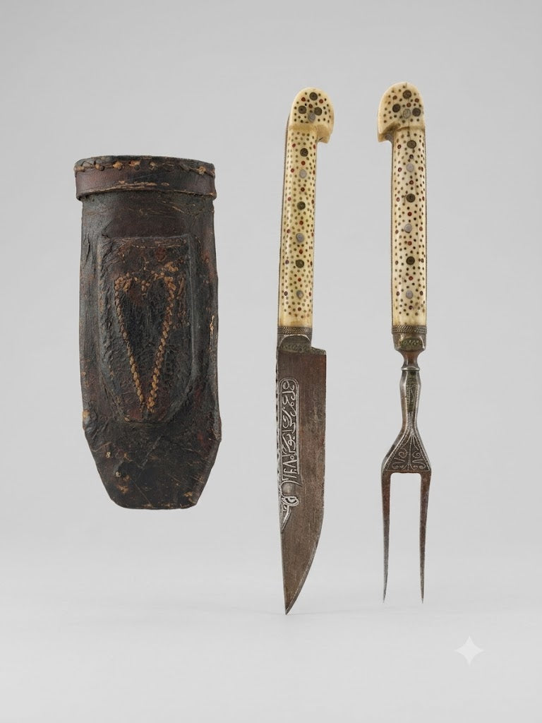 Seltenes historisches Fuhrmannsbesteck um 1850 – wohl Baltikum