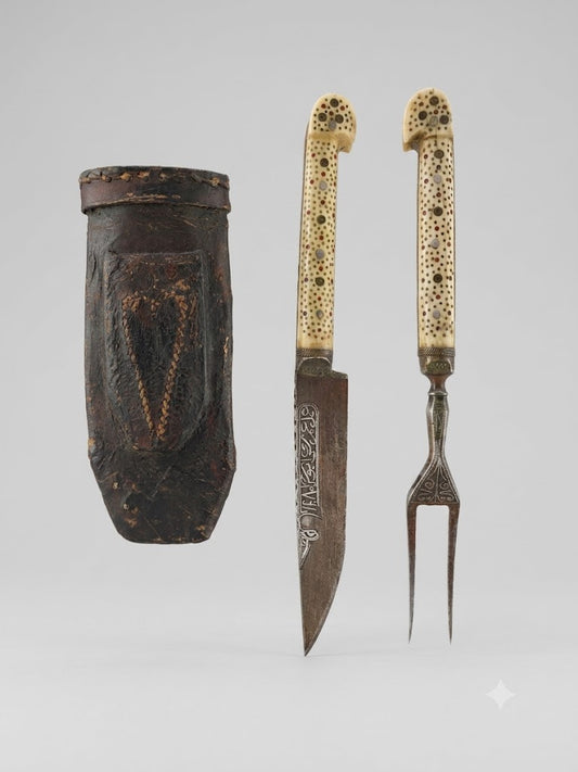 Seltenes historisches Fuhrmannsbesteck um 1850 – wohl Baltikum