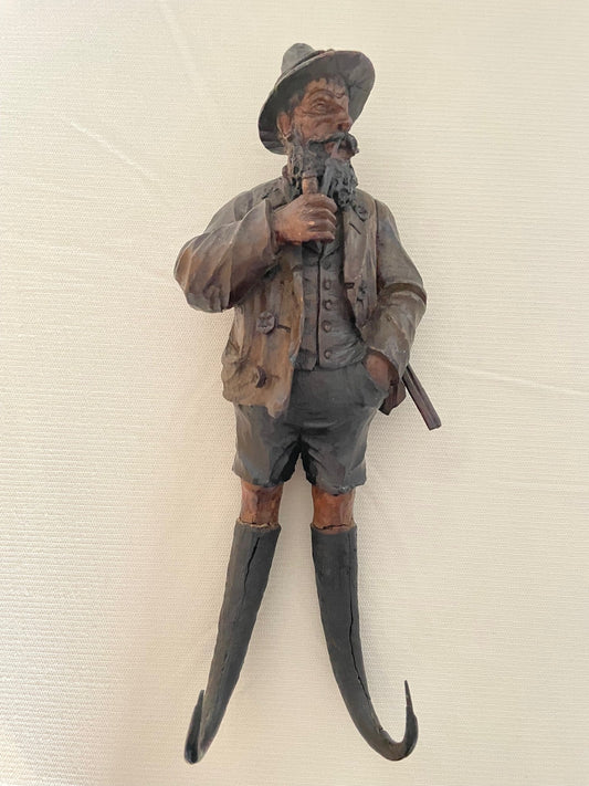 Gamsmandl in Ausseer Tracht mit Pfeife und Gewehr (um 1800)