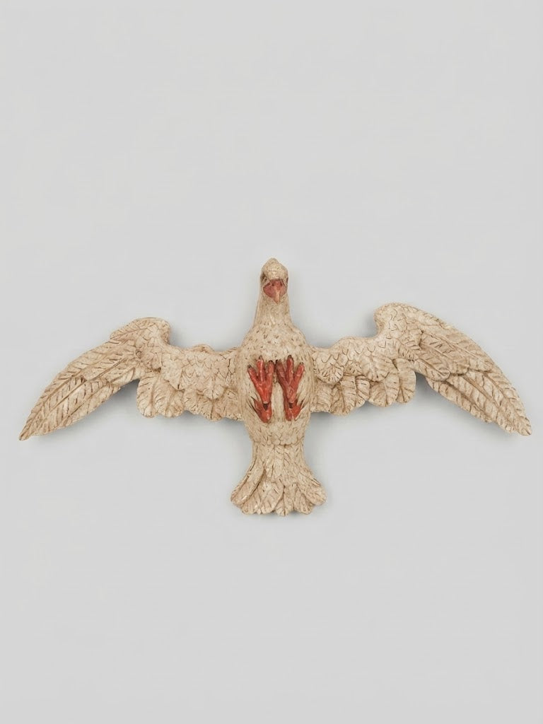 Barock-Skulptur: Der Heilige Geist als Taube, gefasst, ca. 18. Jh.