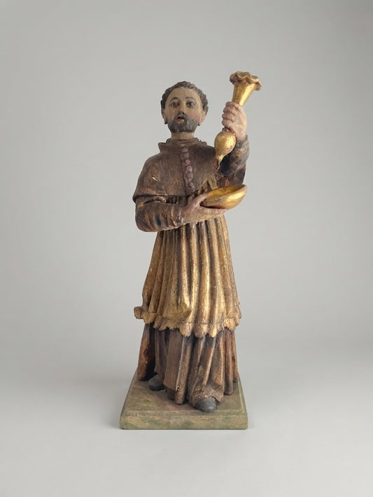 „Heiliger Johannes“ – Bedeutende Sakralfigur aus dem Alpenraum, ca. 1750
