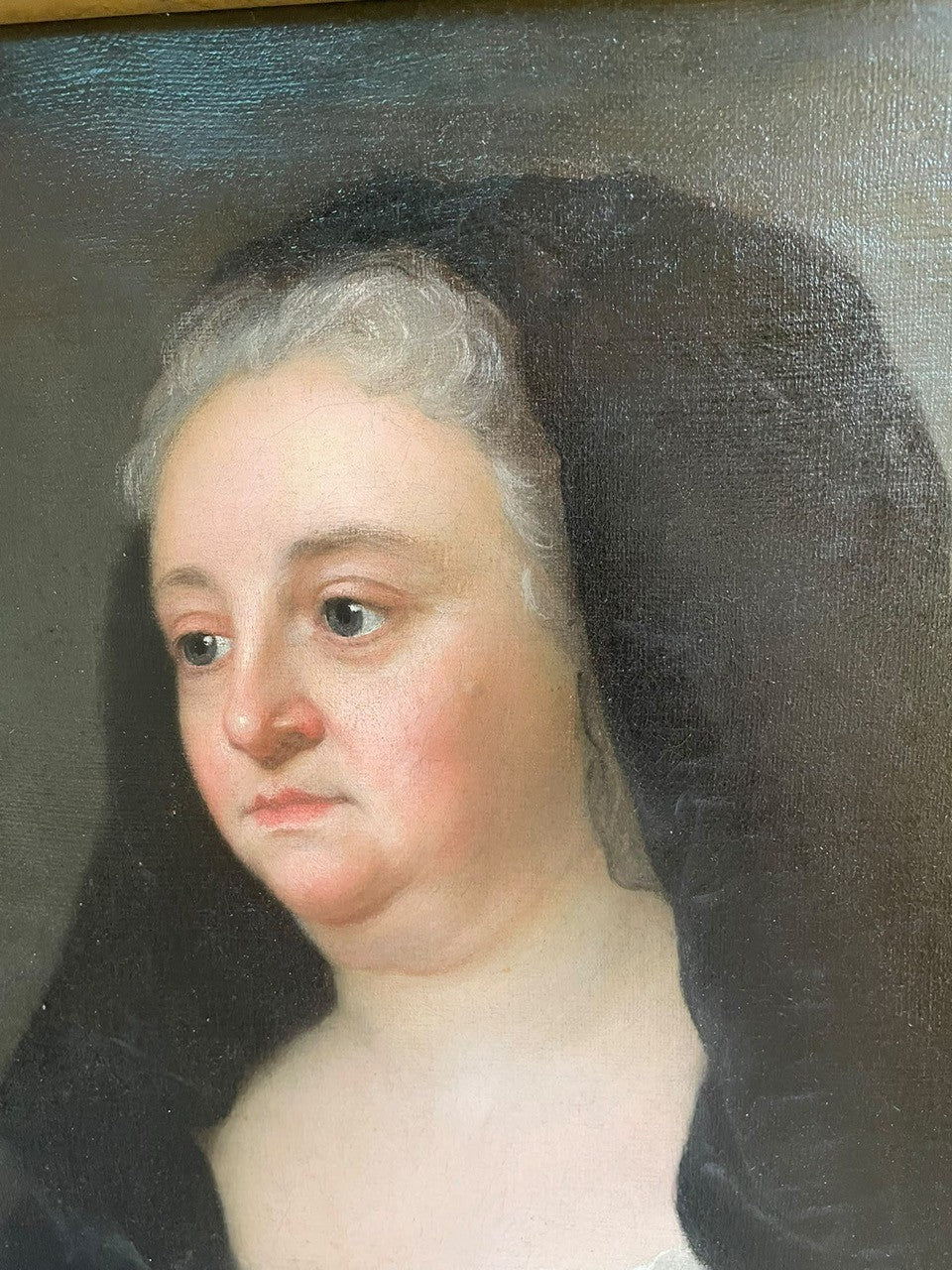 Repräsentatives Porträt der Kaiserin Maria Theresia im Witwenschleier – 18. Jahrhundert