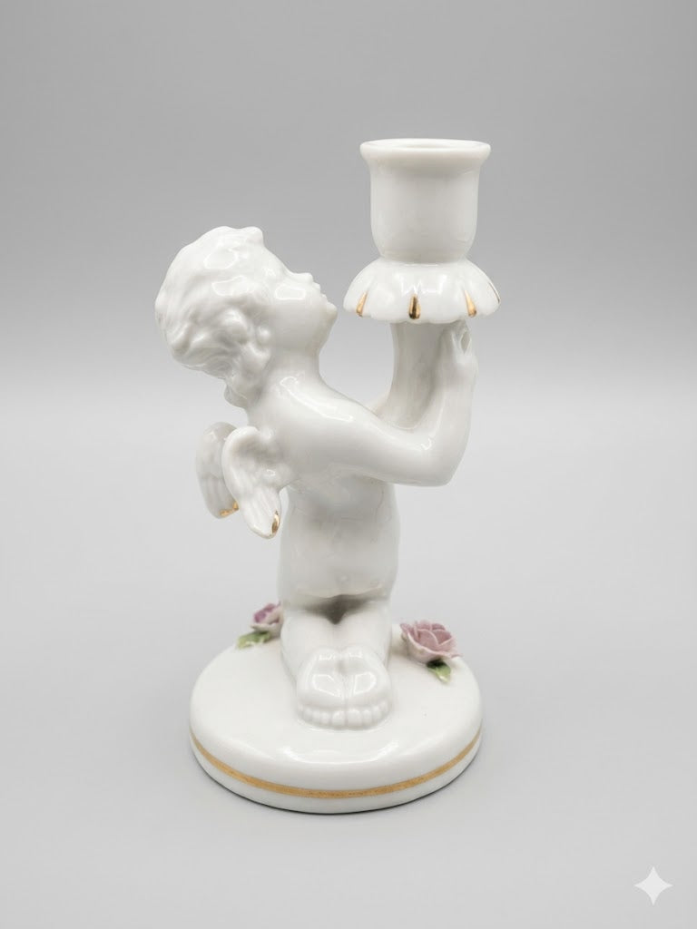 Porzellan-Leuchter: Putto von Schierholz (Plaue)