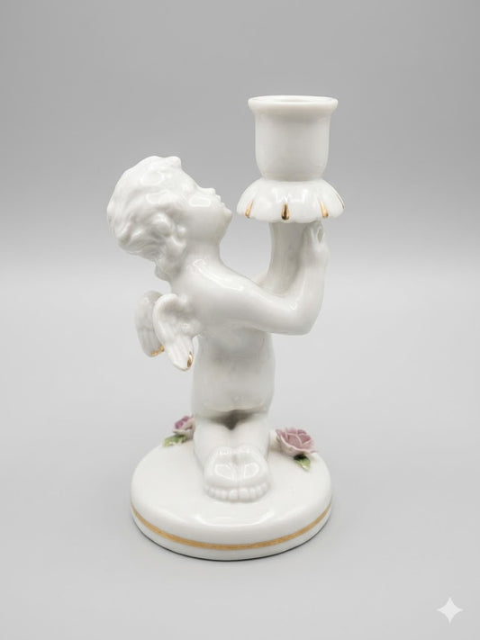 Porzellan-Leuchter: Putto von Schierholz (Plaue)