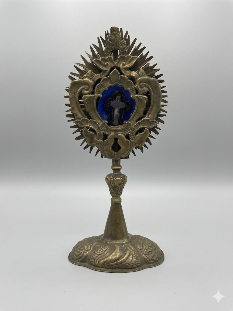 Strahlenmonstranz aus Messing – Um 1800