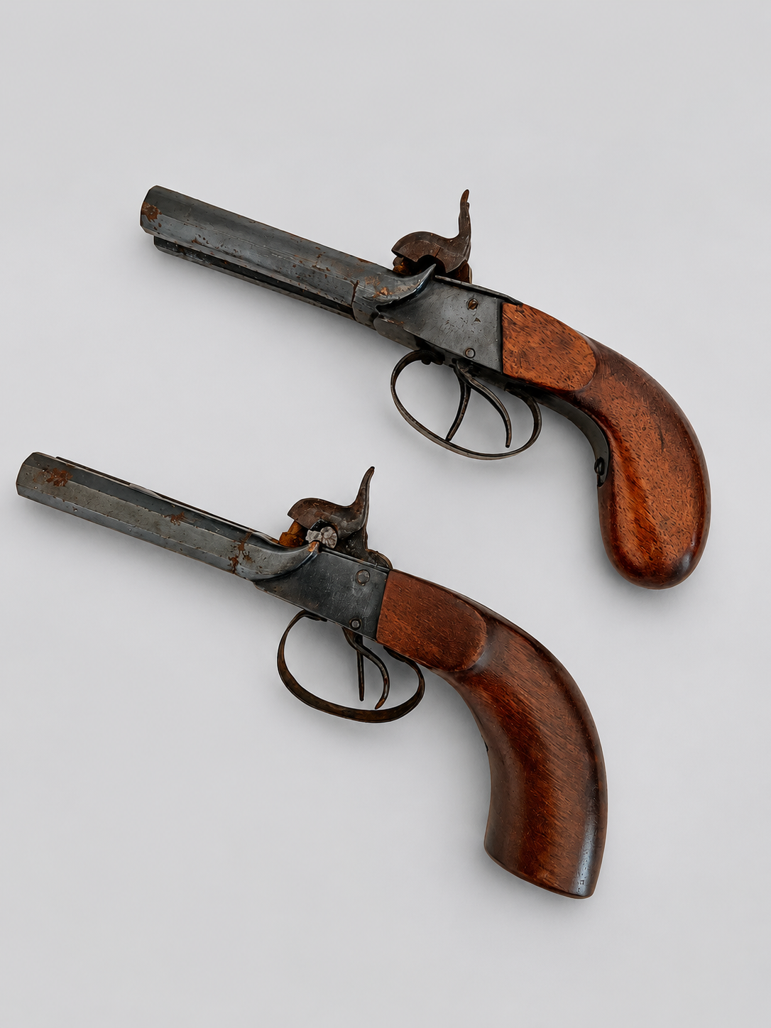 Duo historischer Perkussions-Reisepistolen