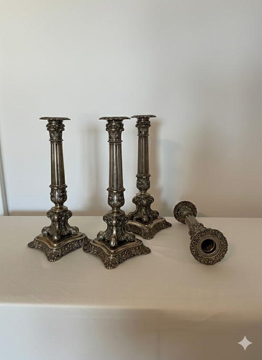 4 Silber Leuchten