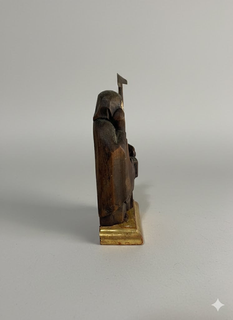 Prunk-Skulptur auf Blattgold-Sockel (19. Jahrhundert)