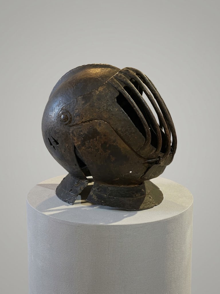 Historischer Turnierhelm – Umbau zum Schlachthelm (um 1600)