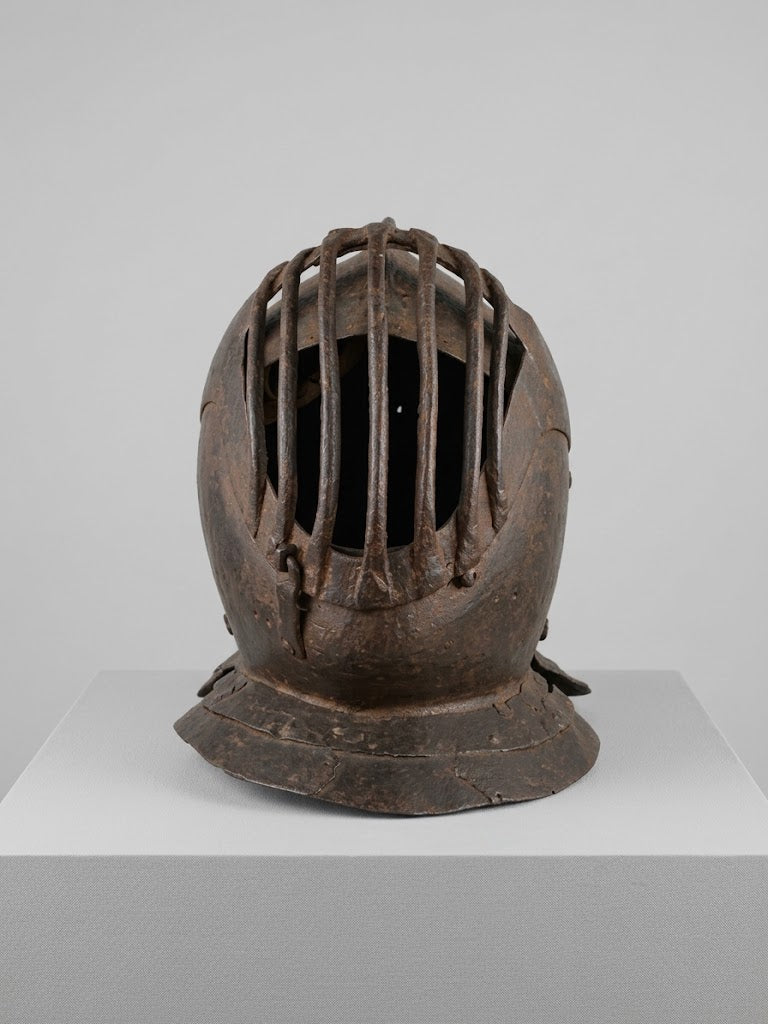 Historischer Turnierhelm – Umbau zum Schlachthelm (um 1600)