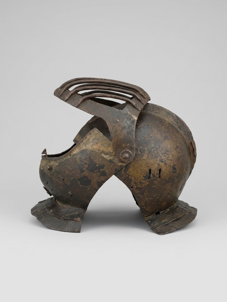 Historischer Turnierhelm – Umbau zum Schlachthelm (um 1600)