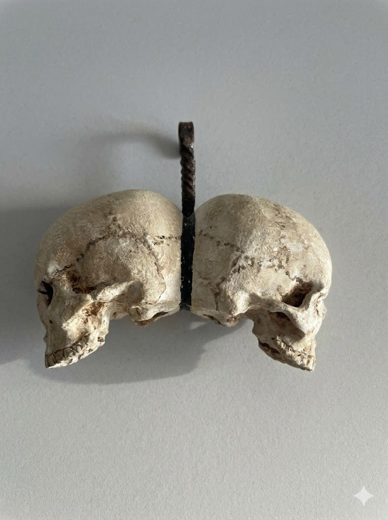 Seltener Doppel-Totenkopf (um 1850)