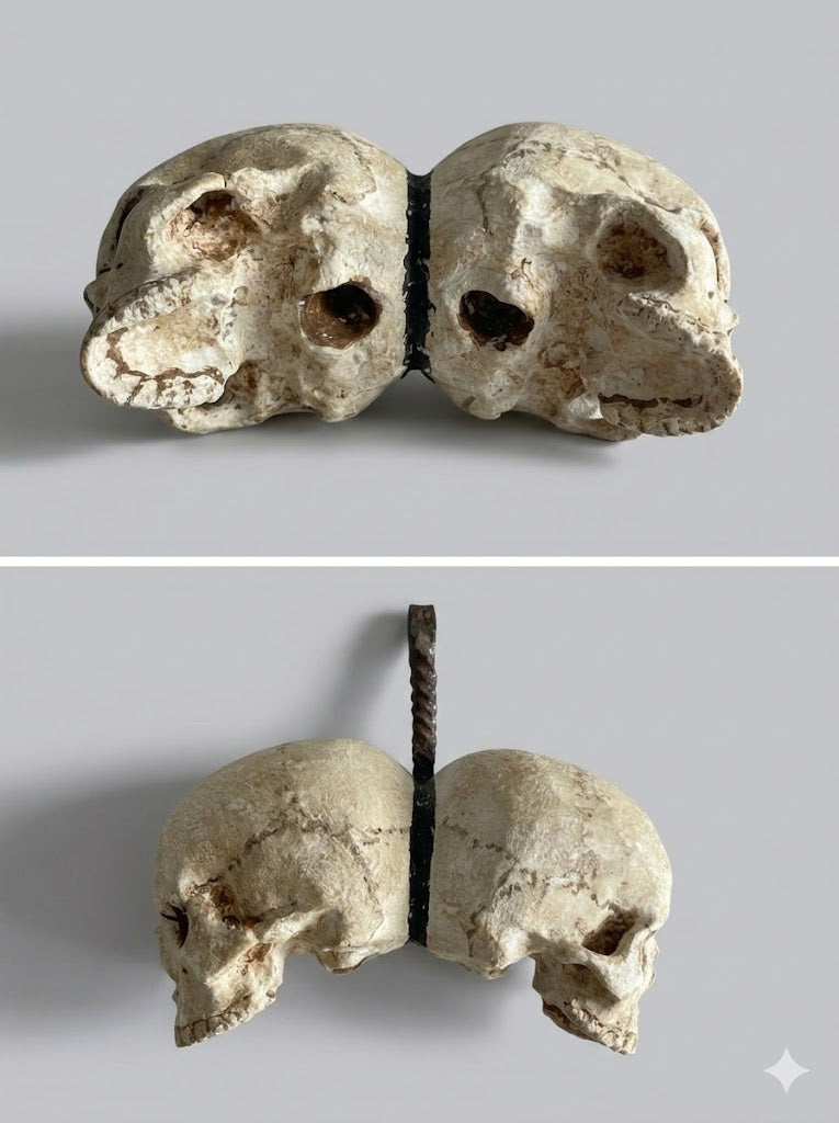 Seltener Doppel-Totenkopf (um 1850)