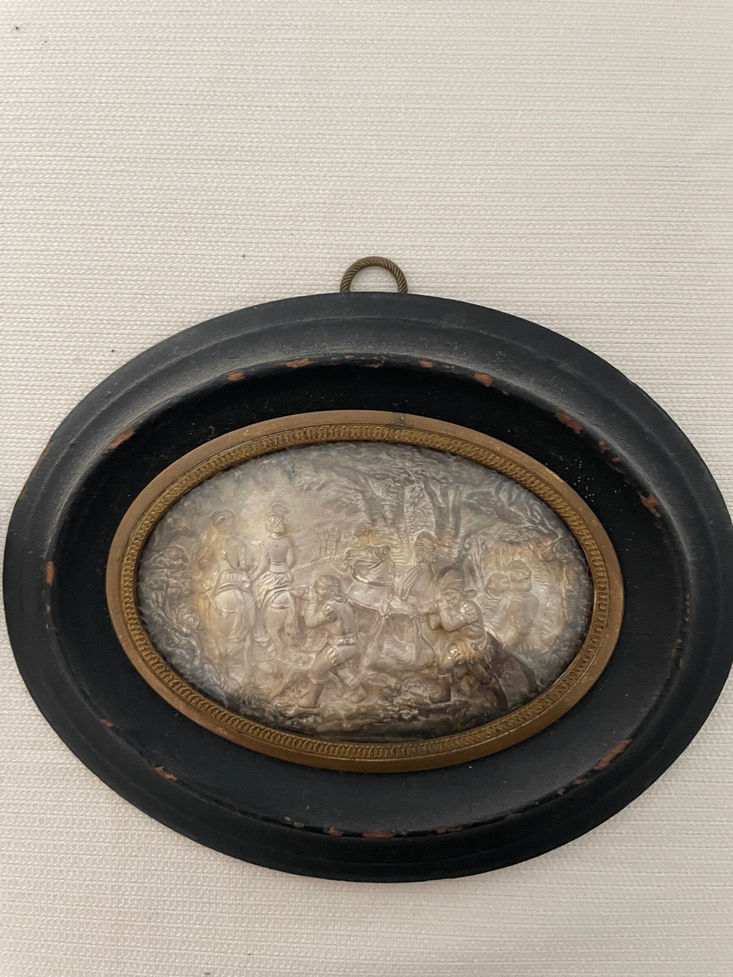 Paar versilberte Kupfer-Reliefs (um 1800)