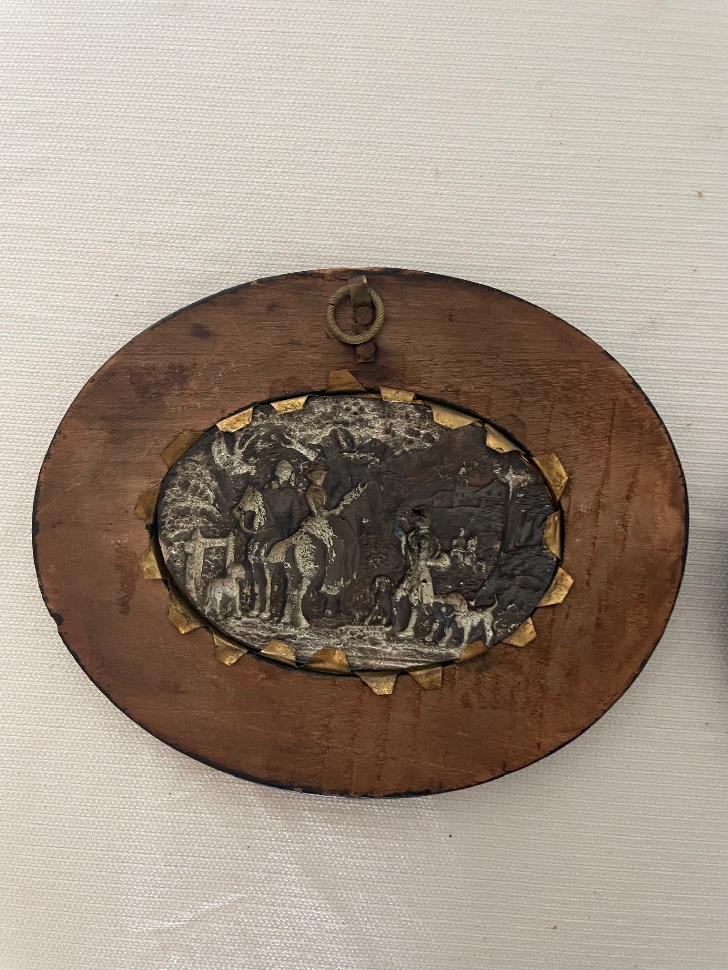 Paar versilberte Kupfer-Reliefs (um 1800)